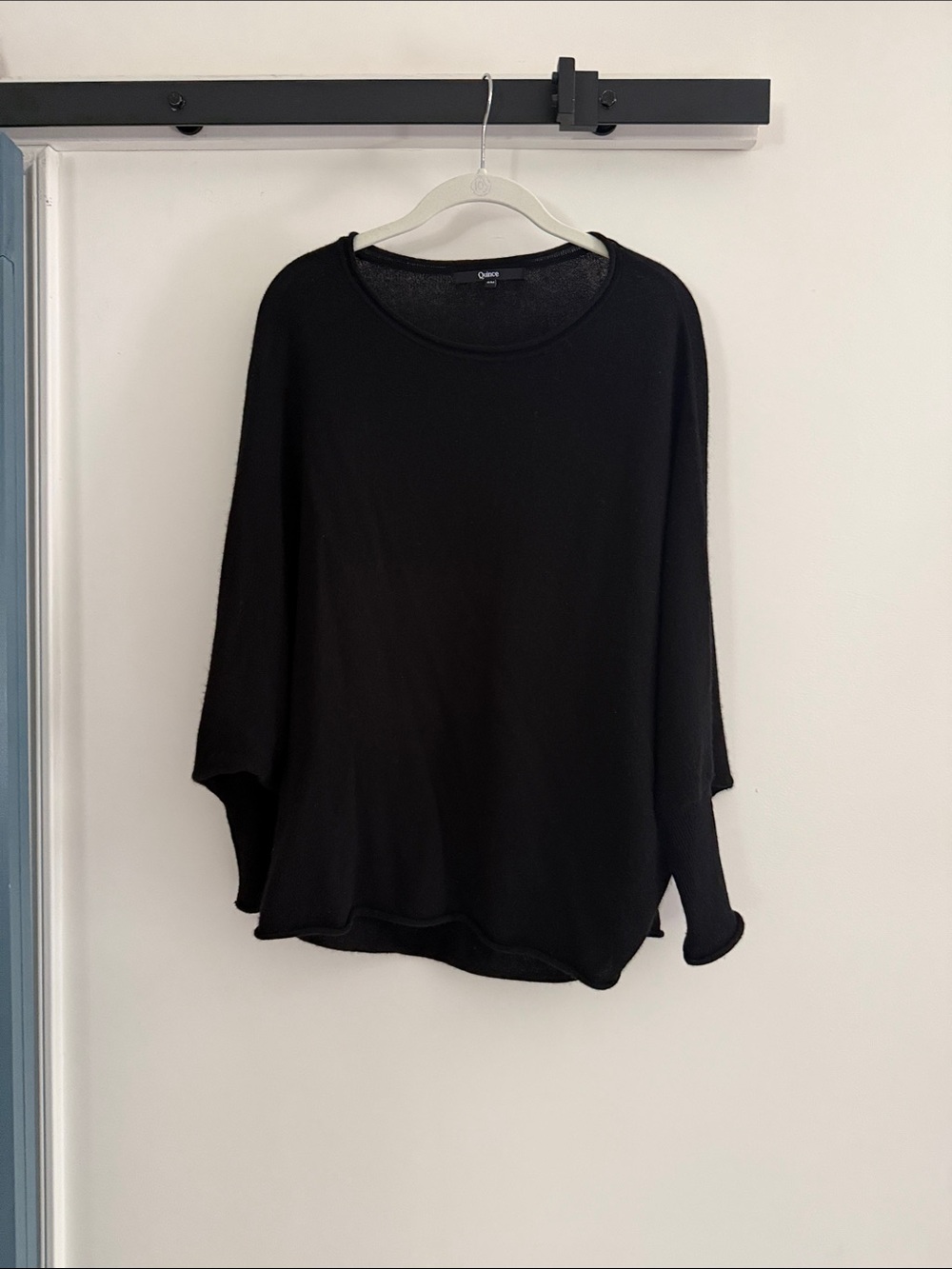 Quince Cashmere Black Batwing Sweater